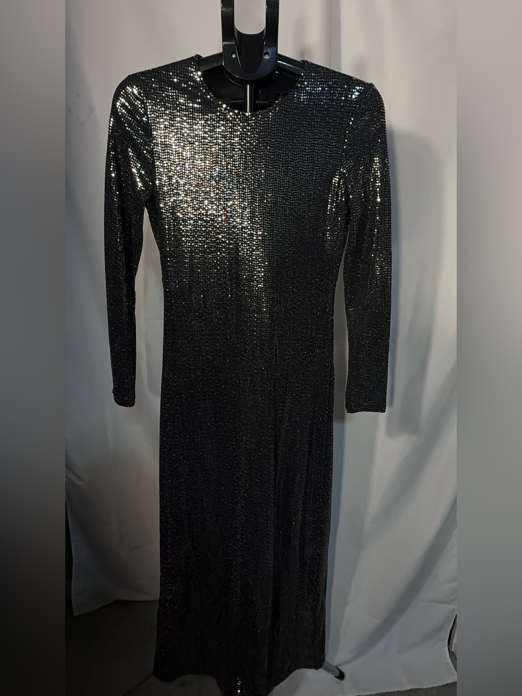 Bardot Shimmering Black Long Sleeve Dress